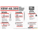 Кабелни връзки HAAN KBW-48.350 бели (100бр./1пакет) thumb image