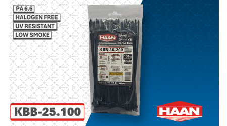 product Кабелни връзки HAAN KBB-25.100 черни (100бр./1пакет) thumb